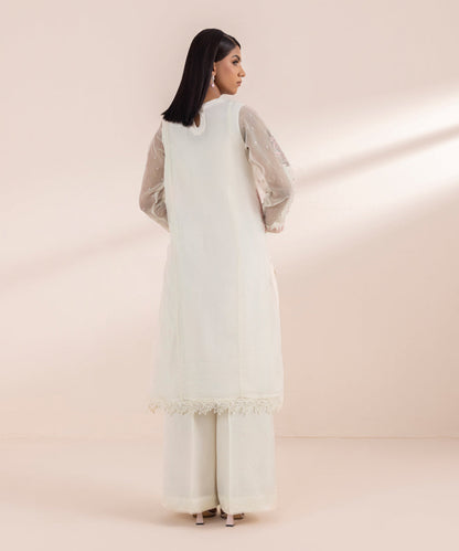 2 PIECE - EMBROIDERED ORGANZA SUIT | IMBASAT - TaMNz