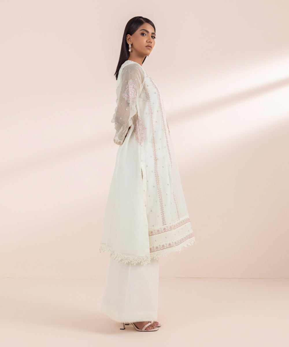 2 PIECE - EMBROIDERED ORGANZA SUIT | IMBASAT - TaMNz
