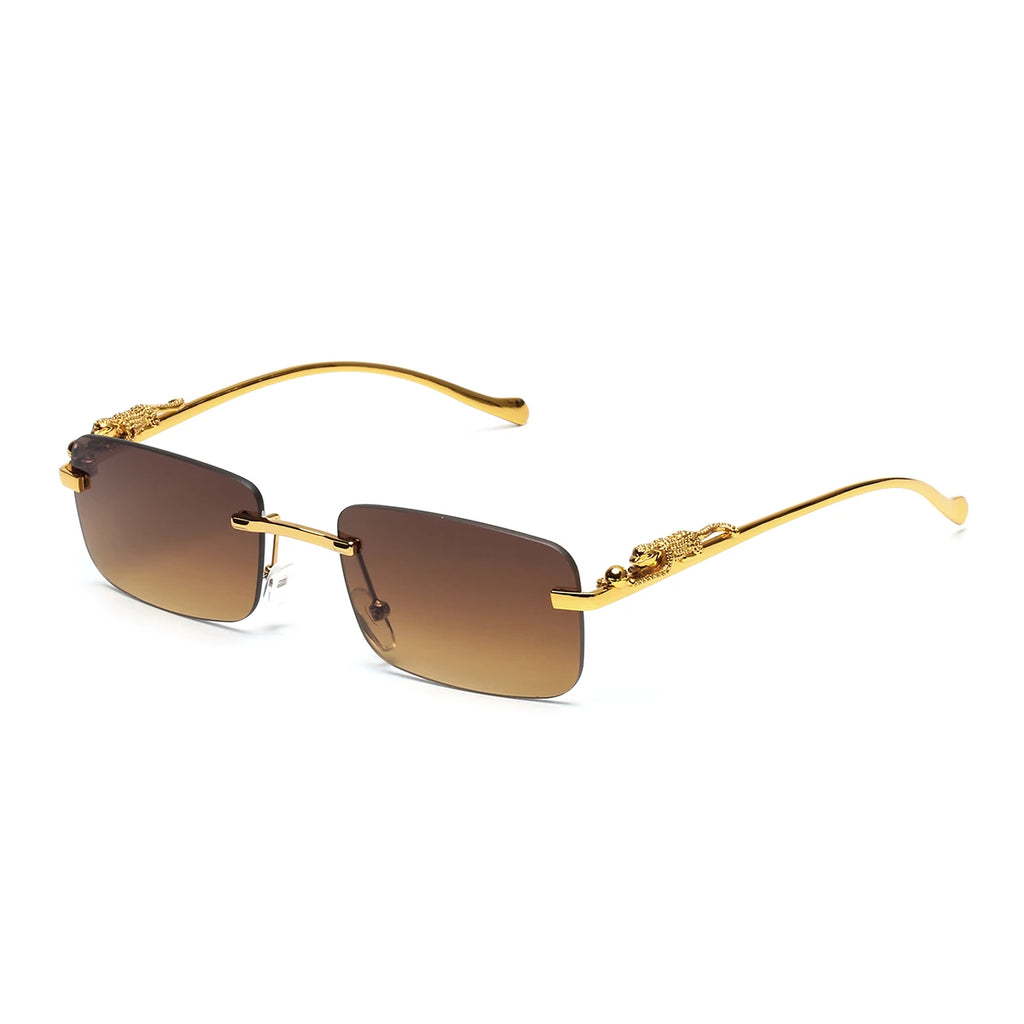 Ruiao Rimless UV400 Square Sunglasses
