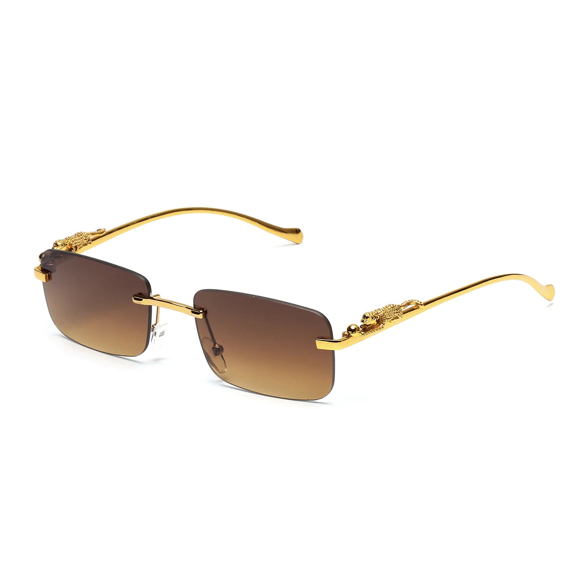 Ruiao Rimless UV400 Square Sunglasses
