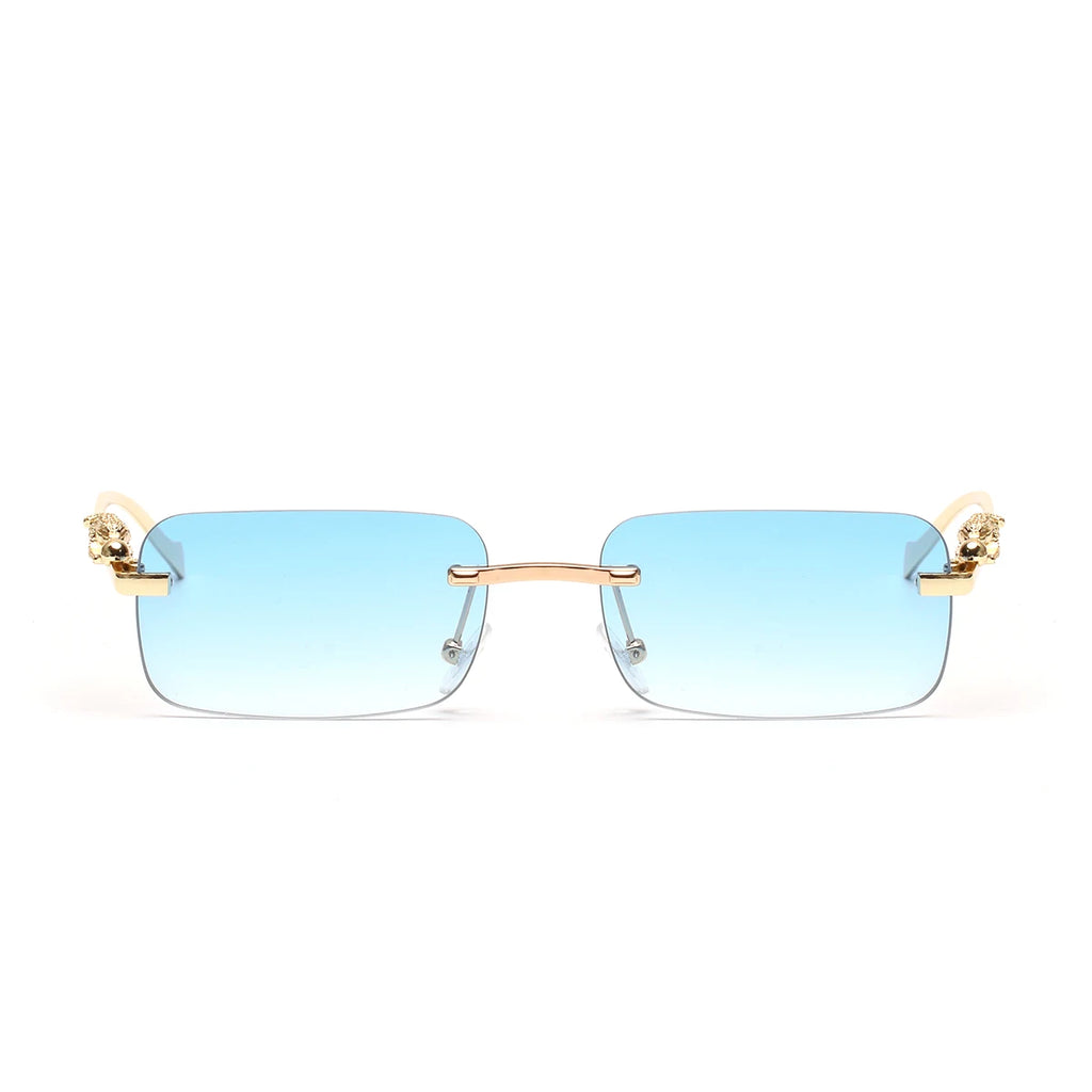 Ruiao Rimless UV400 Square Sunglasses