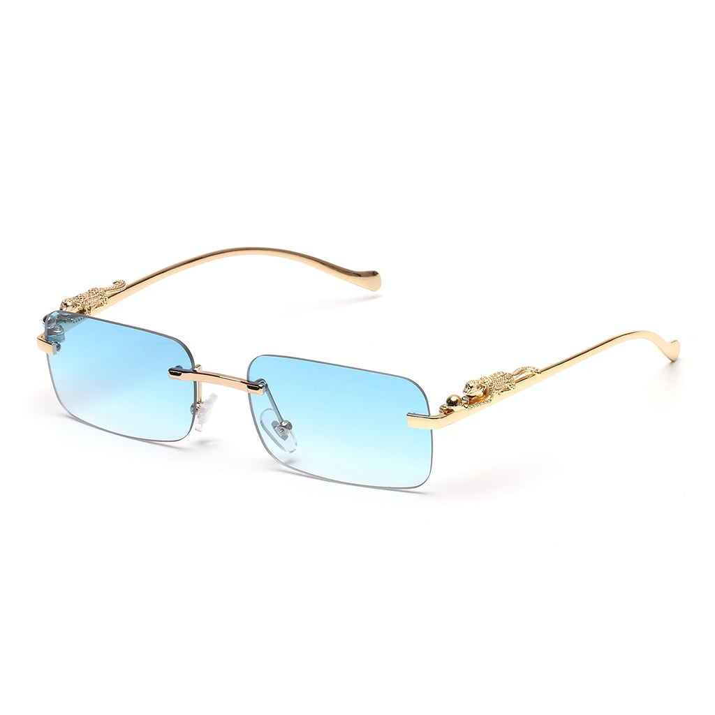 Ruiao Rimless UV400 Square Sunglasses