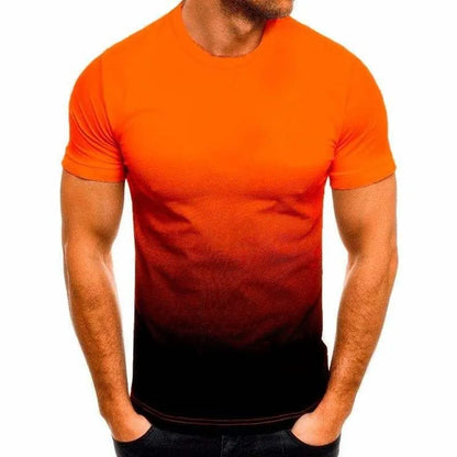 Summer Popular Men's T-shirt Thin Loose Short Sleeve Men's Fashion Gradient Series - TaMNz
