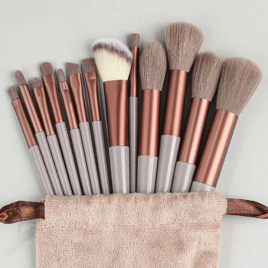 8/13PCS Makeup Brushes Set Fluffy Soft for Beauty Cosmetics Foundation Blush Eyeshadow Kabuki Blending Makeup Brush Tools - TaMNz