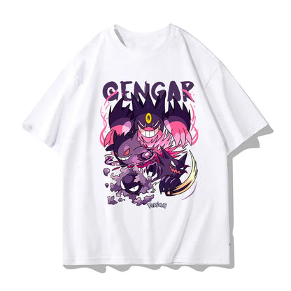 （Miniso)  New Pokemon Go T-shirt Y2k Tees Men Fashion Kid T-shirt Top Men Cotton T-shirt Top Summer Women T-Shirt Men Clothing