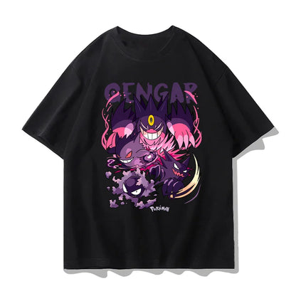 （Miniso)  New Pokemon Go T-shirt Y2k Tees Men Fashion Kid T-shirt Top Men Cotton T-shirt Top Summer Women T-Shirt Men Clothing