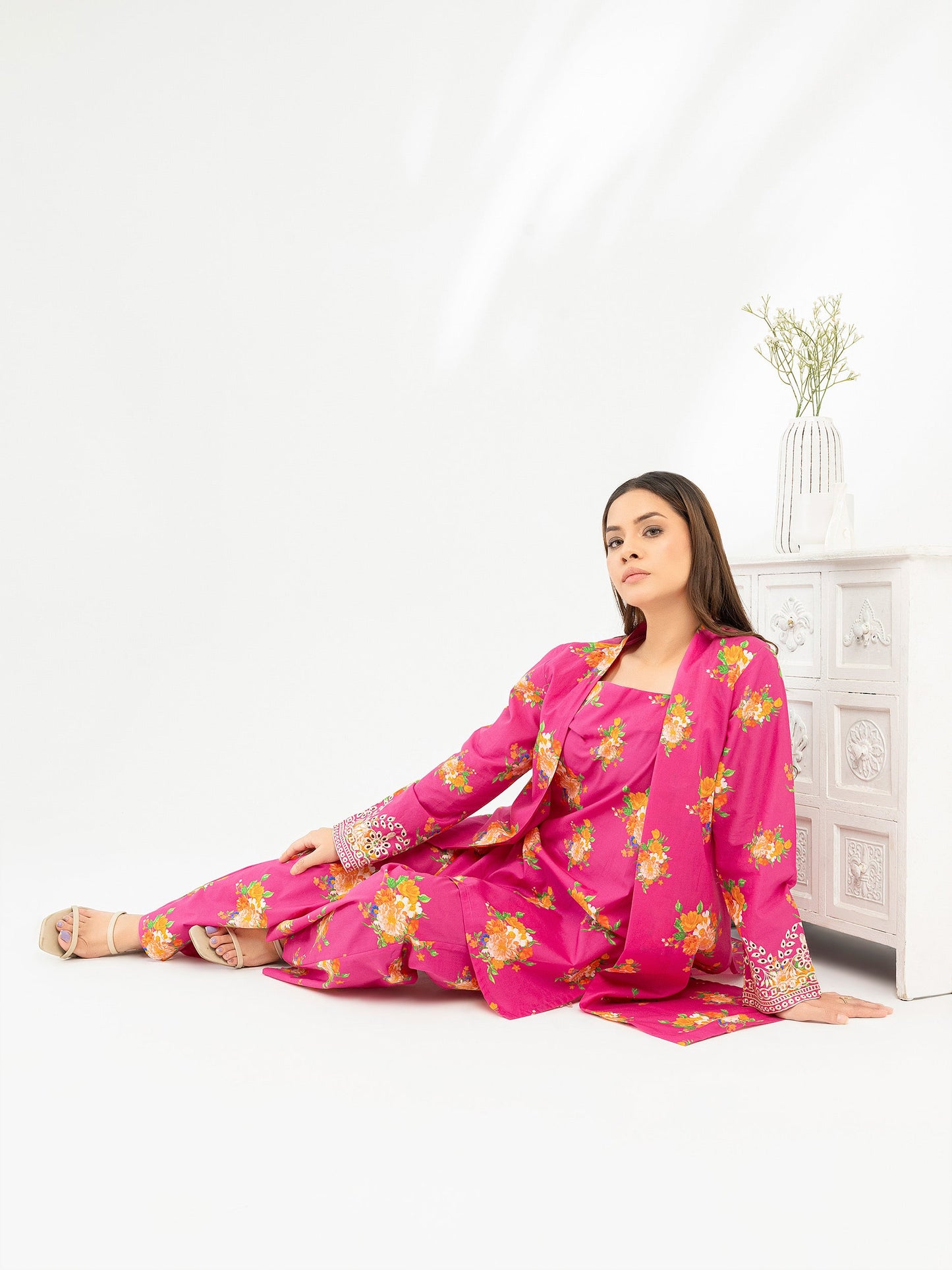 2 Piece Cambric Suit-Embroidered (Pret) | IMBASAT