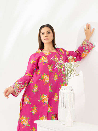 2 Piece Cambric Suit-Embroidered (Pret) | IMBASAT