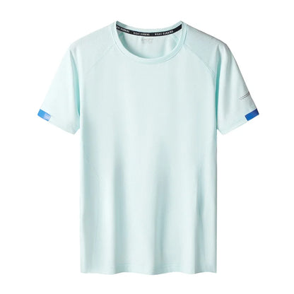 Quick Dry Sport T Shirt Men'S 2023 Short Sleeves Summer Casual White Plus OverSize 6XL 7XL 8XL 9XL Top Tees GYM Tshirt Clothes
