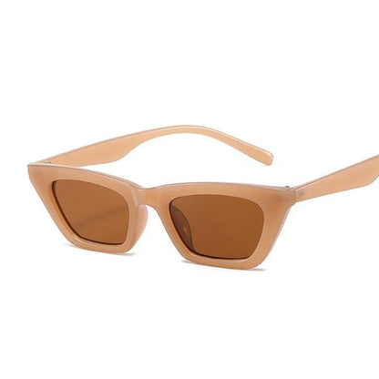 Vintage Cat Eye Sunglasses Woman Retro Shades Black Sun Glasses Female Fashion Small Frame Mirror Square Oculos De Sol - TaMNz