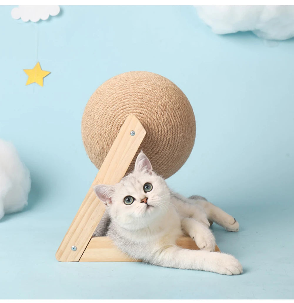 Cat Scratching Ball Toy Kitten Sisal Rope Ball Board Grinding Paws Toys Cats Scratcher Wear-resistant Pet Furniture supplies