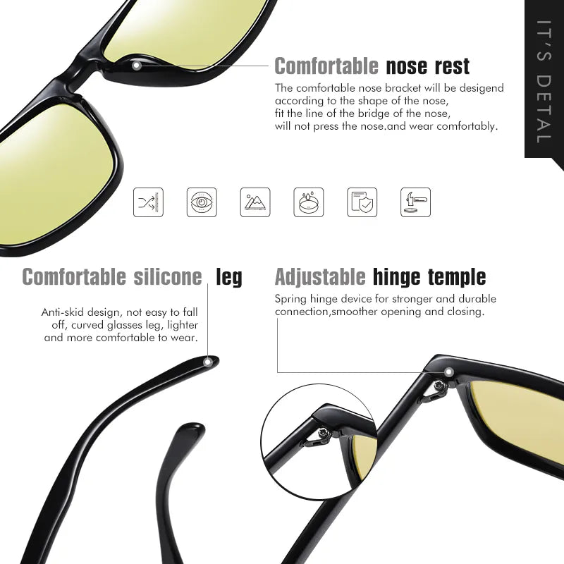 Polarized Driving Sunglasses Day Night Vision Anti-Glare zonnebril heren - TaMNz