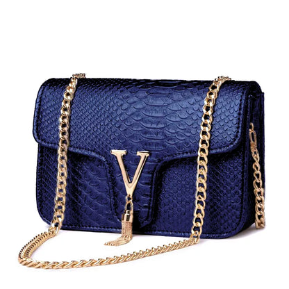 Stone Pattern Handbag Crocodile Leather Crossbody Bags For Women 2023 Luxury Brand Shoulder Messenger Bags Female Chain Handbags - TaMNz