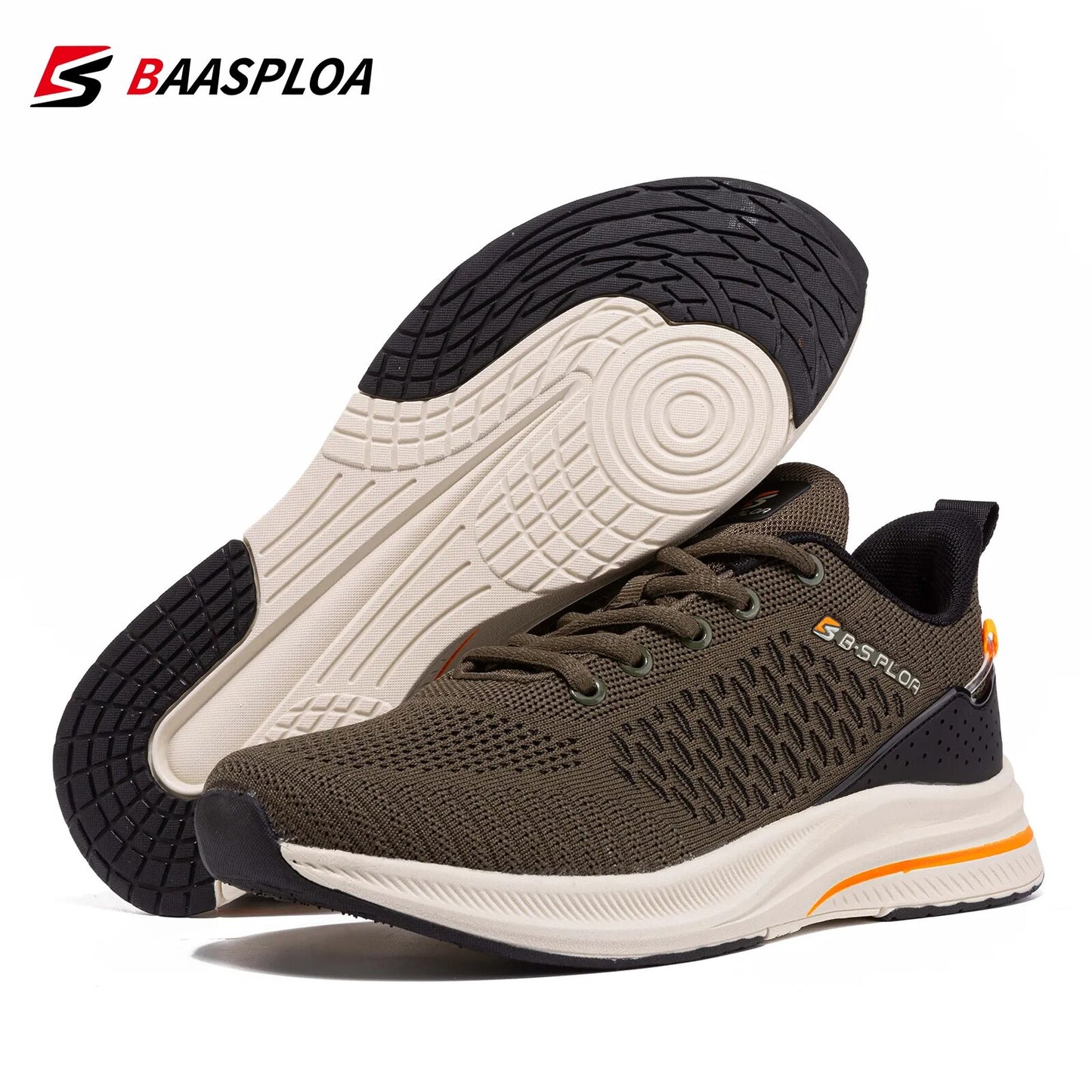 Knit Casual Walking Shoes Breathable Sneakers Light Shock Absorption Male Tennis Shoe