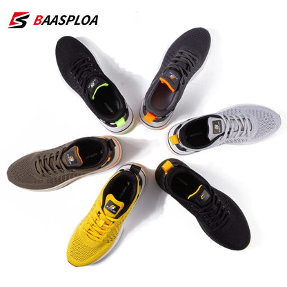 Men Knit Casual Walking Shoes  Breathable Sneakers Light Shock Absorption