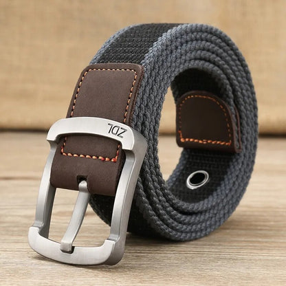 belt male belt canvas belts for men with fashionable metal buckle pins military tactical belts - TaMNz