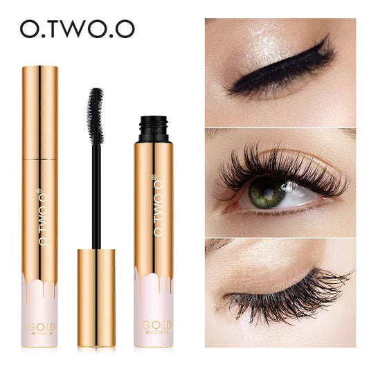 O.TWO.O 3D Mascara Lengthening Black Lash Eyelash Extension Eye Lashes Brush Beauty Makeup Long-wearing Gold Color Mascara - Tamnz