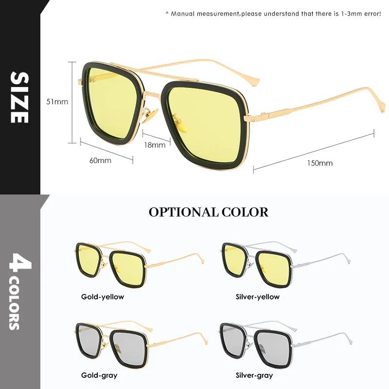 Square Sunglasses Photochromic Polarized Glasses - TaMNz