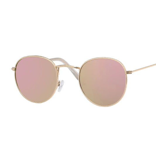 Small Retro Round Sunglasses Woman Brand Designer Vintage - TaMNz