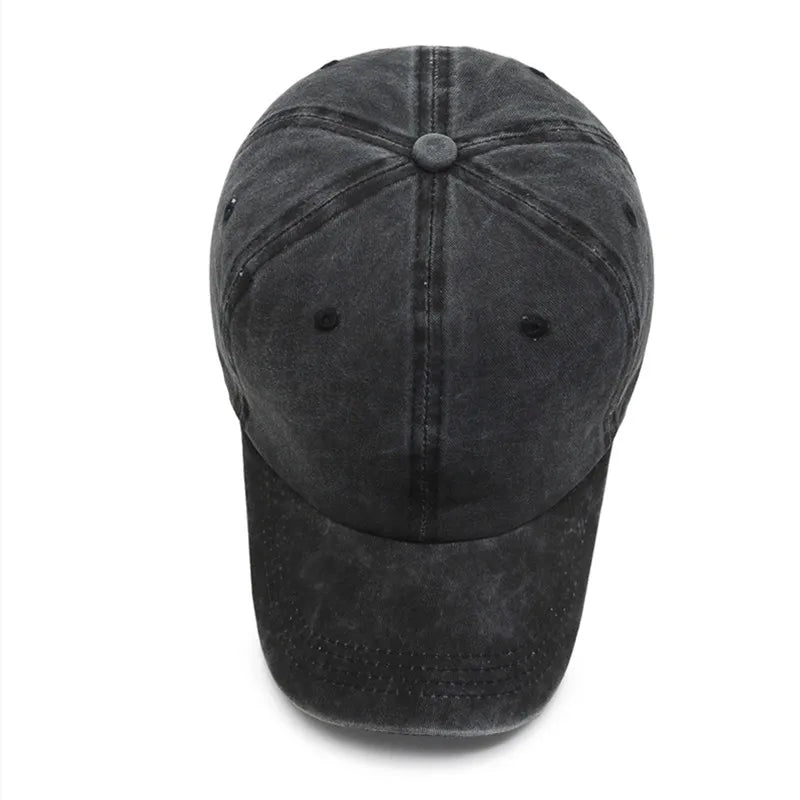 Solid Color Washed Cotton Baseball Caps Men's and Women's Casual Adjustable Outdoor Hat