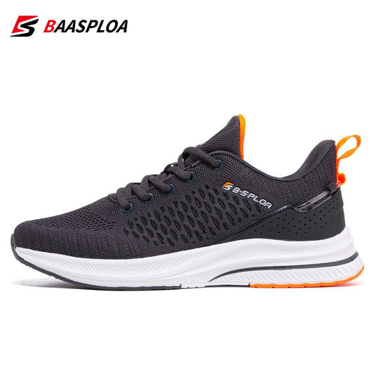 Knit Casual Walking Shoes Breathable Sneakers Light Shock Absorption Male Tennis Shoe