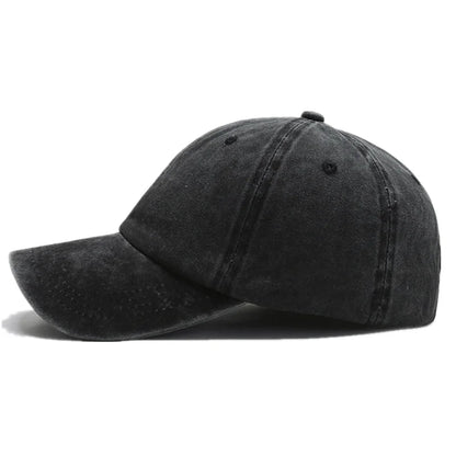 Solid Color Washed Cotton Baseball Caps Men's and Women's Casual Adjustable Outdoor Hat