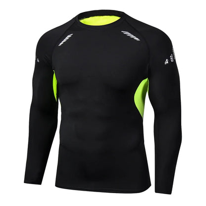 Compression Fitness Tops Tee Quick DryTight Training Gym Sport Running Shirts Jersey