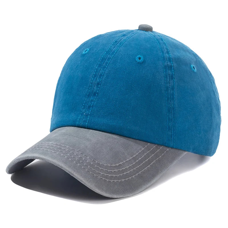 Solid Color Washed Cotton Baseball Caps Men's and Women's Casual Adjustable Outdoor Hat - Tamnz