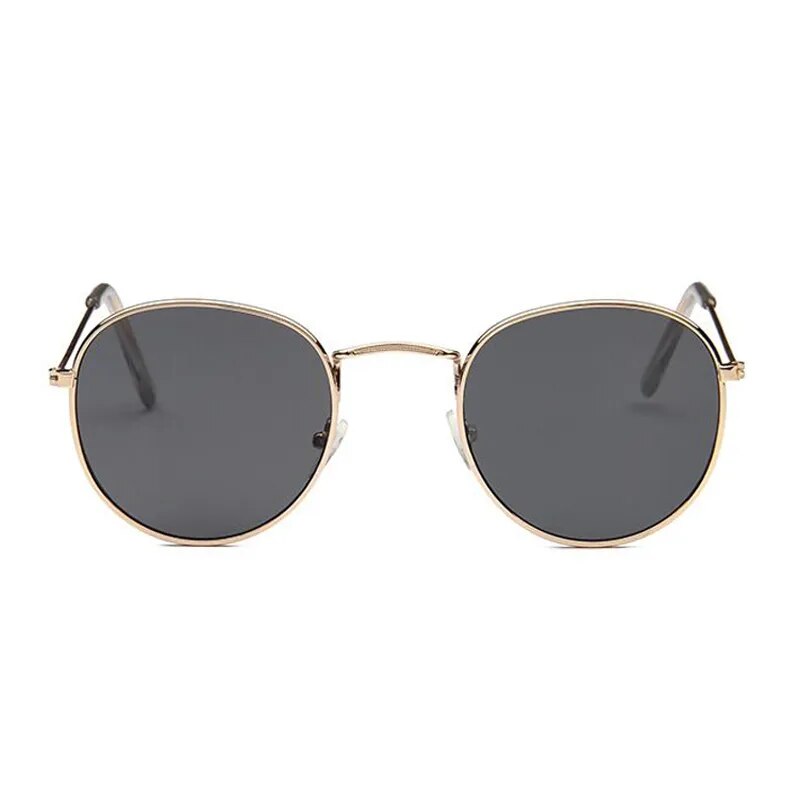 Classic Round Frame Driving Sunglasses Brand Designer Retro Black Shades - TaMNz