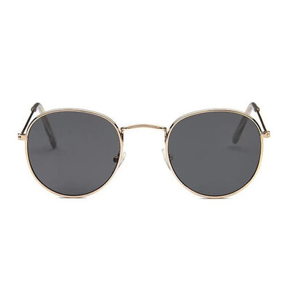 Classic Round Frame Driving Sunglasses Brand Designer Retro Black Shades - TaMNz