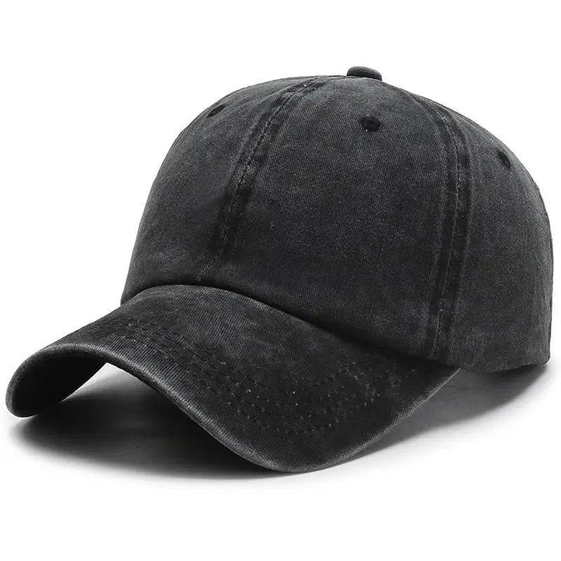 Solid Color Washed Cotton Baseball Caps Men's and Women's Casual Adjustable Outdoor Hat