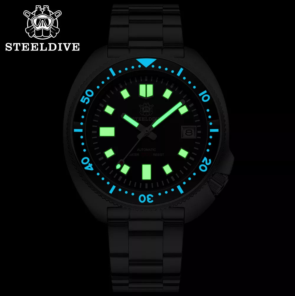 Waterproof Sapphire Glass 44MM Men NH35 Dive Watch with Ceramic Bezel - TaMNz