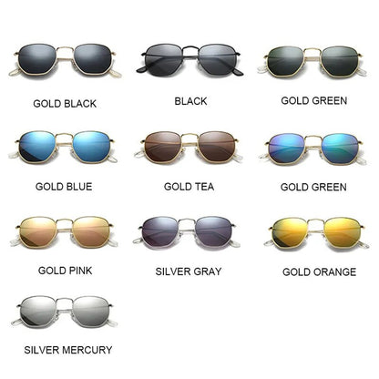 Polygon Retro Sunglasses Brand Designer Lentes D - TaMNz