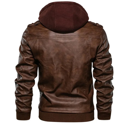 KB New Men's Leather Jackets Autumn Casual Motorcycle PU Jacket Biker Leather Coats Brand Clothing EU Size SA722 - Tamnz