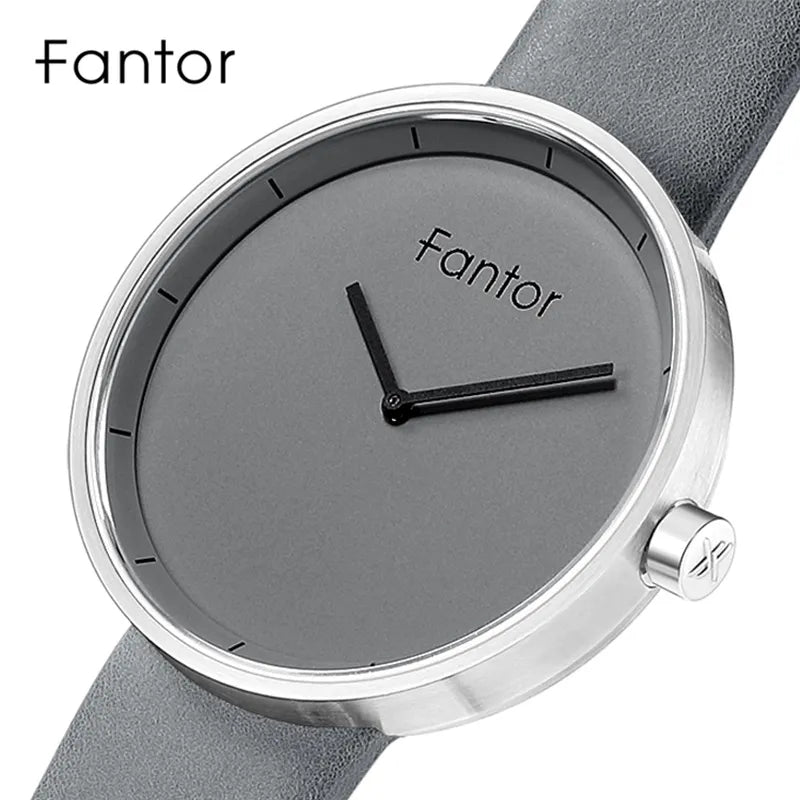 Fantor Brand Simple Casual Men Thin Minimalist Luxury Quartz Movement Leather Wrist Watch - TaMNz