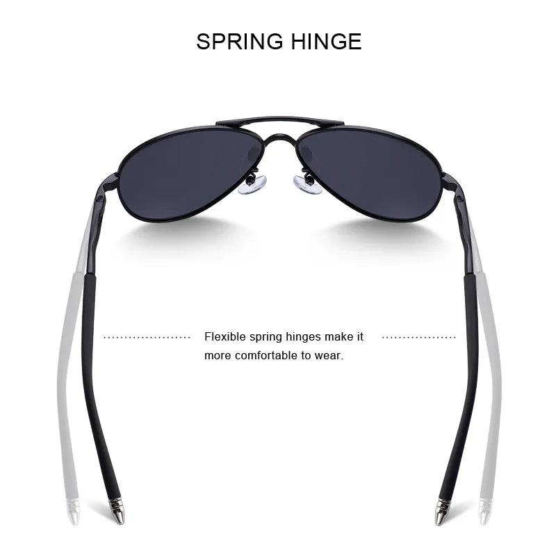 Men Classic Pilot Sunglasses HD Polarized Aluminum Driving Sun glasses Luxury Shades - TaMNz