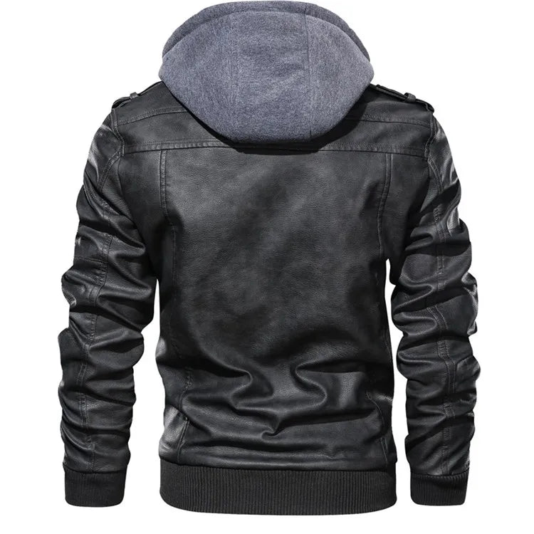 KB New Men's Leather Jackets Autumn Casual Motorcycle PU Jacket Biker Leather Coats Brand Clothing EU Size SA722 - Tamnz