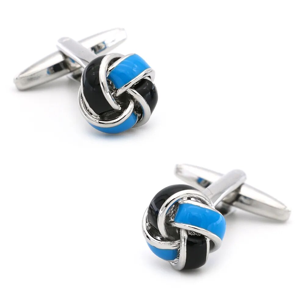 Black Cufflinks for men fashion knot design top quality copper hotsale cufflinks - TaMNz