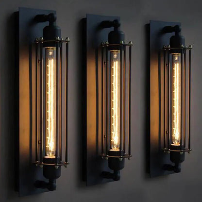 American retro LED E27 Industrial style decoration wall light bedside foyer study balcony aisle Coffee shop restaurant wall lamp