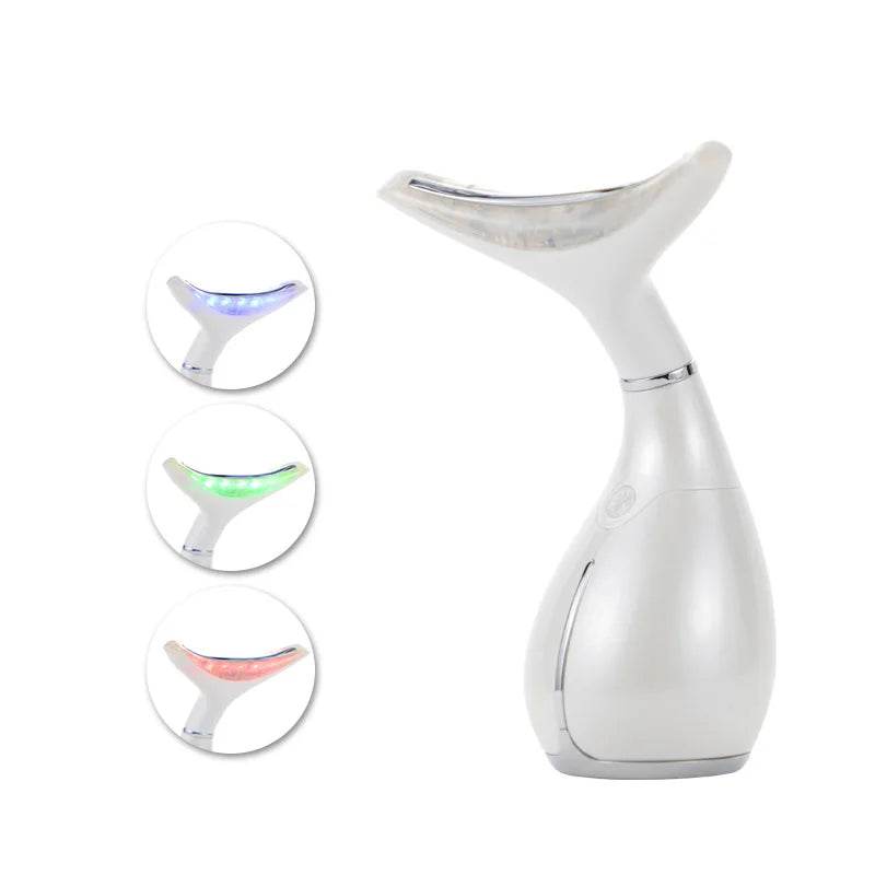 Neck Beauty Device LED Photon Therapy Neck Face Lifting Tool IPL Vibration Skin Tighten Anti-Wrinkle Remove Machine 3 Colors - Tamnz