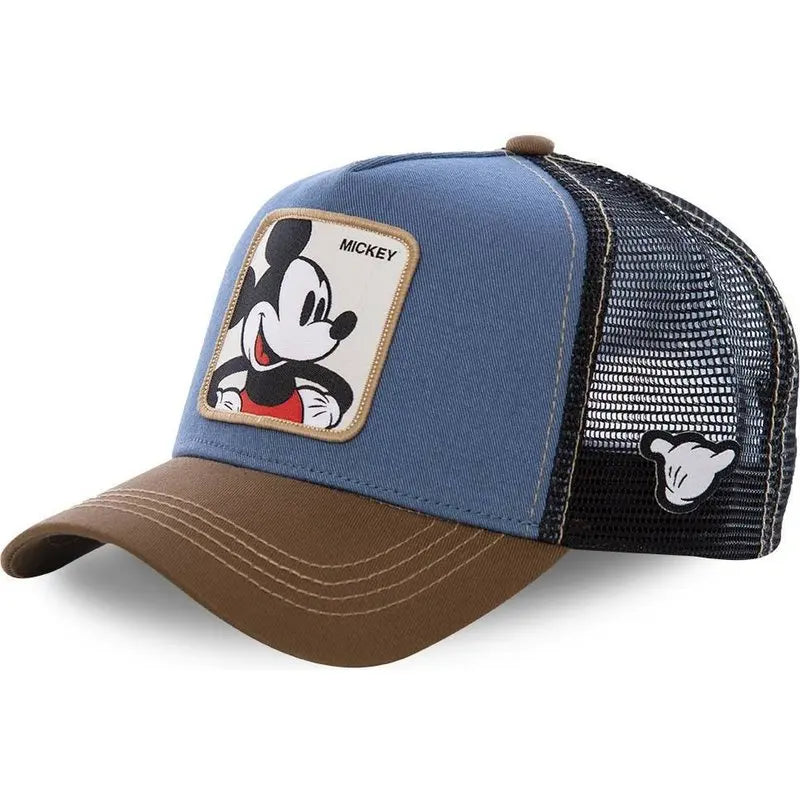 High Quality Disney Brand Anime Cartoon Snapback Cotton Baseball Cap Men Women Hip Hop Dad Mesh Hat Trucker Hat Dropshipping