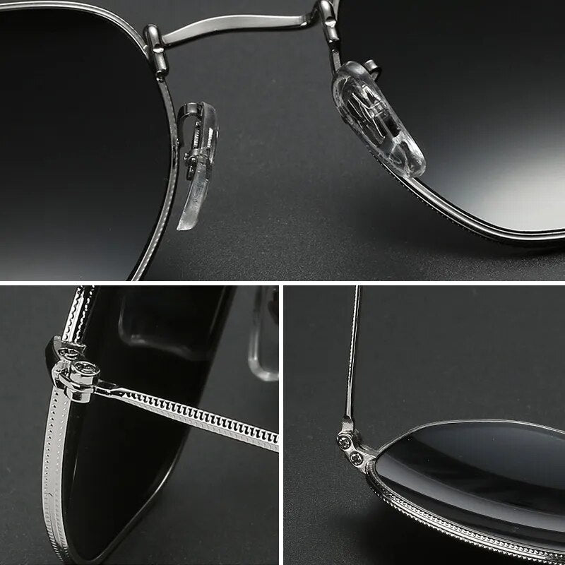Polygon Retro Sunglasses Brand Designer Lentes D - TaMNz