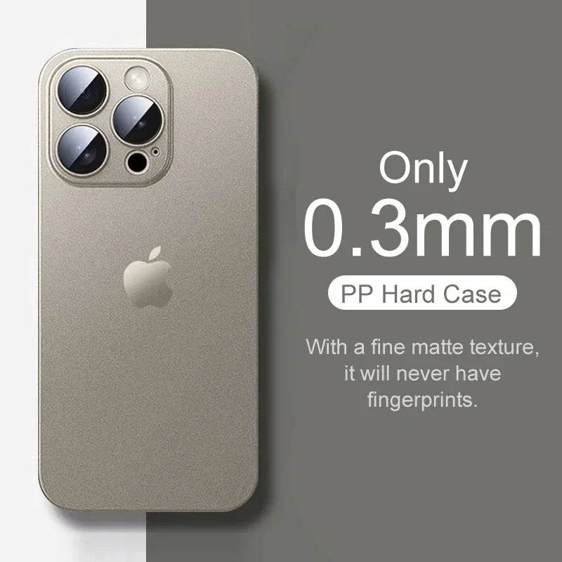 0.3mm Ultra Thin Clear Matte PP Hard Ultra Slim Case For Iphone 16 15 14 13 12 11 Pro Max 15 14 16 Plus Shell Silm Back Case - Tamnz