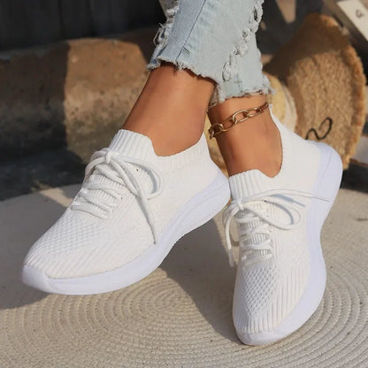 Chic Spring Wedge Sneakers Non-Slip Comfort for Women on the Go - TaMNz
