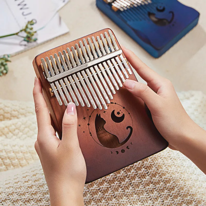 Kalimba 17 keys Professional Kalimba Thumb Piano Solid Wood Veneer Keyboard Musical Instrument Finger Piano - TaMNz