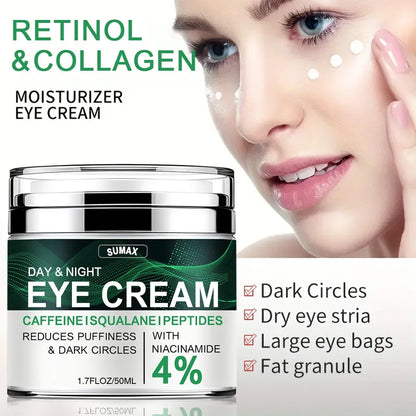 50ml Retinol Eye Cream Day and Night Anti Dark Circles Eye Bags Removal Moisturizing Firming Eye Creams Eyes Skin Care Products