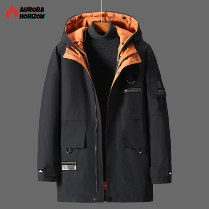 AuroraHorizon Plus Size 10XL Parkas Winter Fur Collar Jackets Men Thickened Warm Hooded Coats Outerwear Removable Liner Jacket - TaMNz