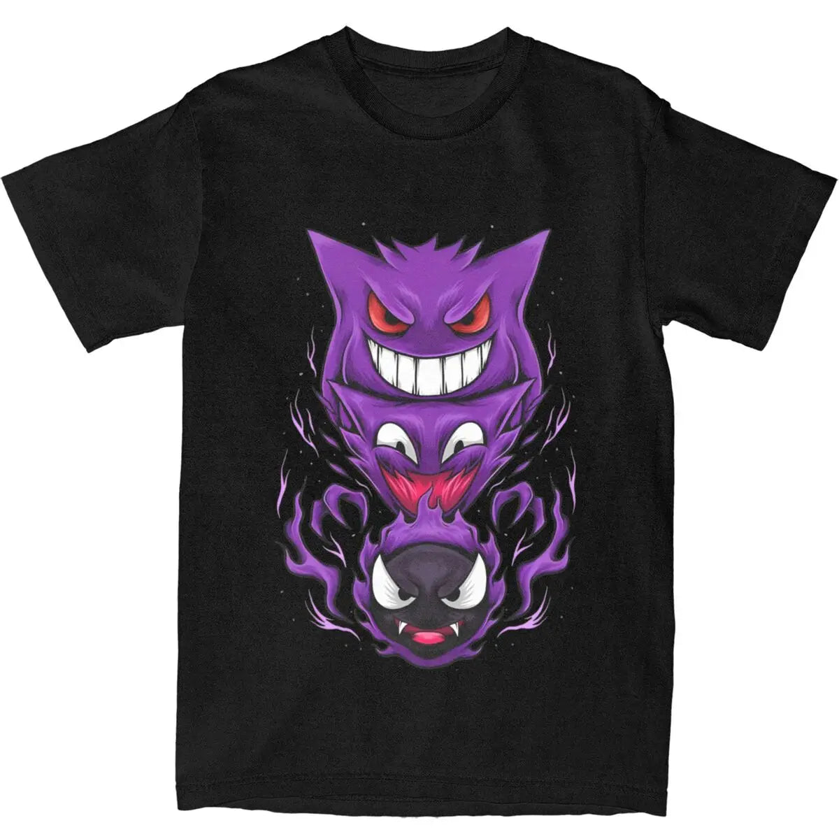 Pokemon Gengar T Shirt Trendy Cool T Shirts Short-Sleeve Street Style Tops Beach Cotton O Neck Plus Size 5XL Top Tees