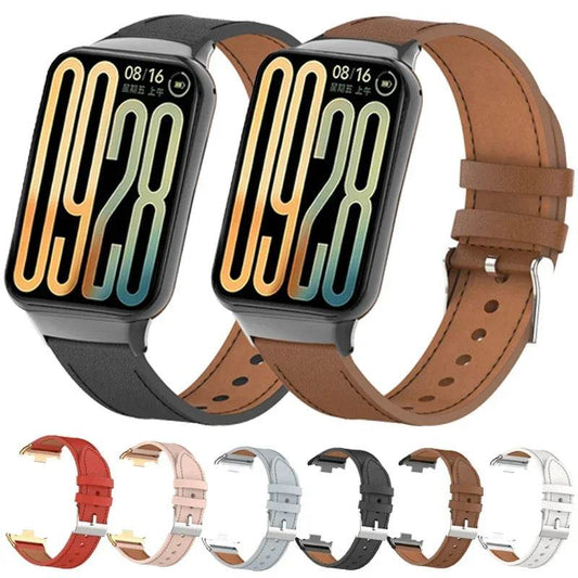 New Leather Strap for Xiaomi Mi Band 9 Pro Smartwatch Replaceable wristband for Mi Band 8 Pro/Redmi Watch 4/5 High Quality Belt - Tamnz