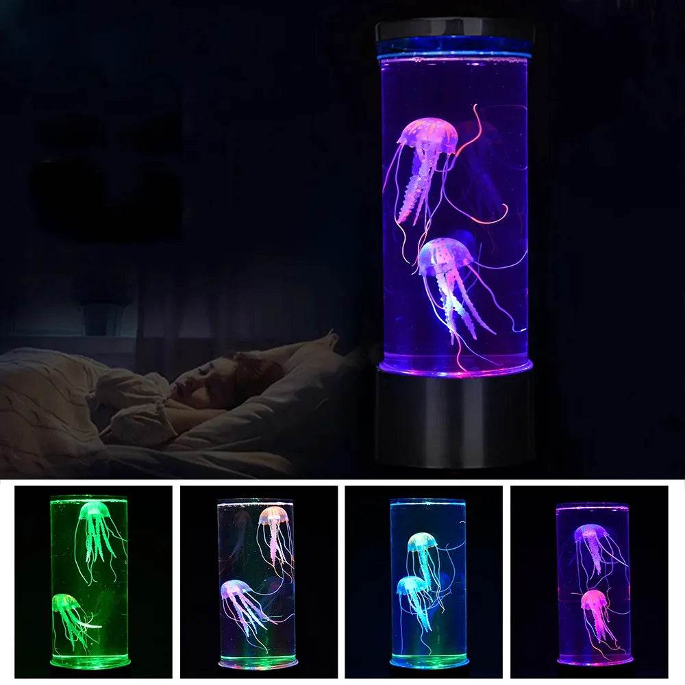 Color Changing Jellyfish Lamp Usb/Battery Powered Table Night Light Children'S Gift Home Bedroom Decor Boys Girls Birthday Gifts - Tamnz